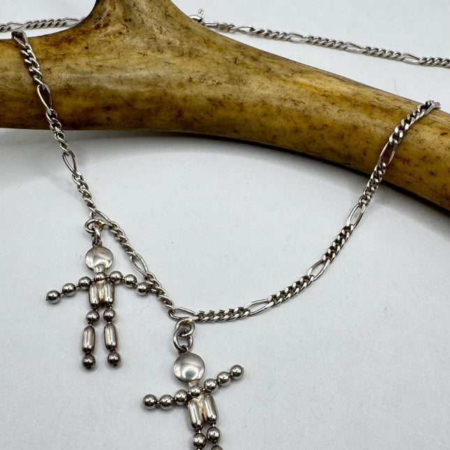 Vintage Silver Y Necklace
