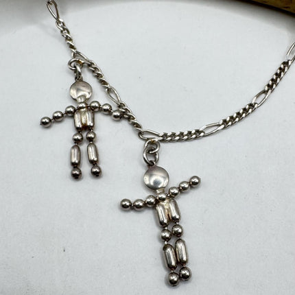 Vintage Silver Y Necklace