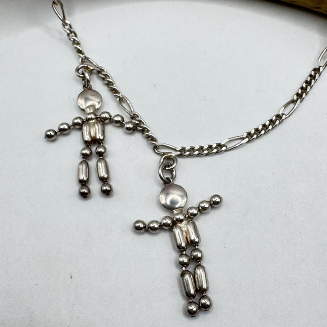 Vintage Silver Y Necklace