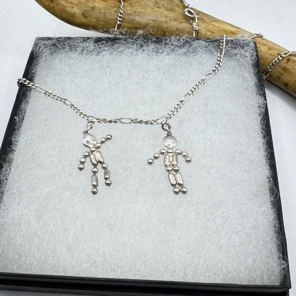 Vintage Silver Y Necklace