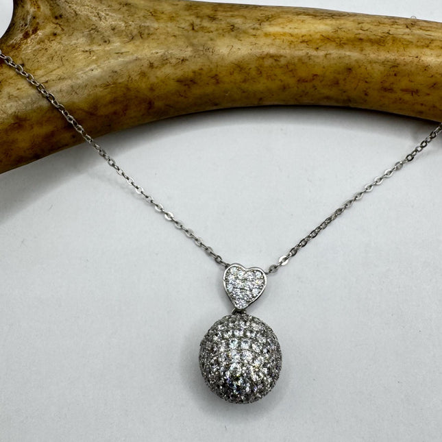 Vintage Silver Ball Pendant