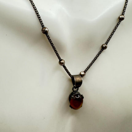 Vintage Silver Tigers Eye Necklace