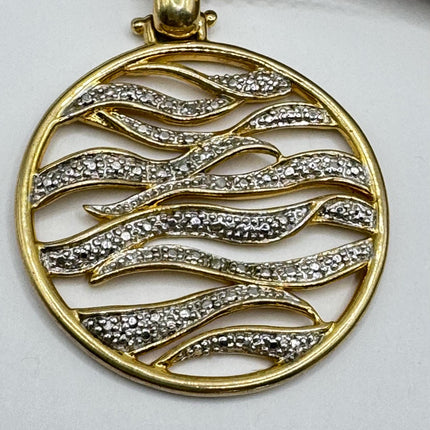 Vintage White diamond 925 Sterling Silver Necklace - Antique Design