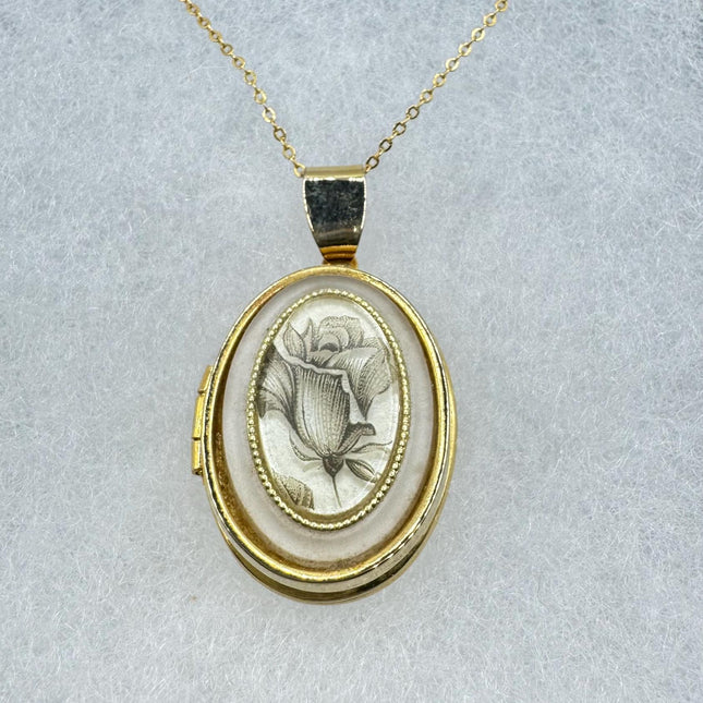 Vintage Gold Locket | Tiny 9k GF Heart Pendant Photo Memory Charm Engraved Heart Tiny Diamond | Gold 925 Sterling Silver Chain Necklace