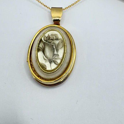 Vintage Gold Locket | Tiny 9k GF Heart Pendant Photo Memory Charm Engraved Heart Tiny Diamond | Gold 925 Sterling Silver Chain Necklace