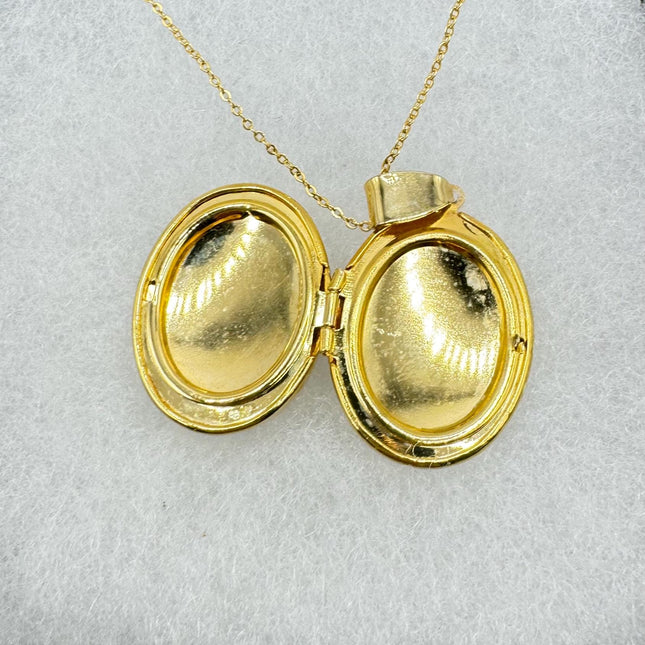 Vintage Gold Locket | Tiny 9k GF Heart Pendant Photo Memory Charm Engraved Heart Tiny Diamond | Gold 925 Sterling Silver Chain Necklace
