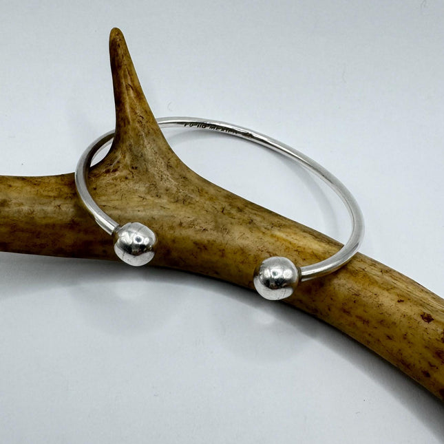 Vintage silver Bangle Cuff Bracelet