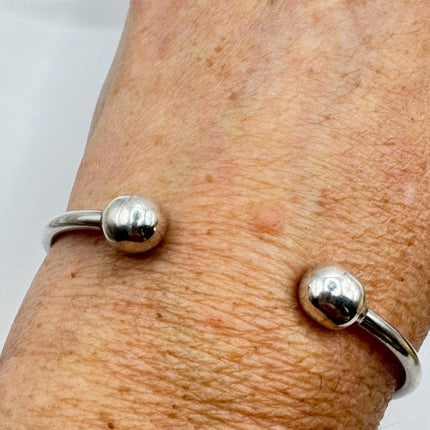 Vintage silver Bangle Cuff Bracelet