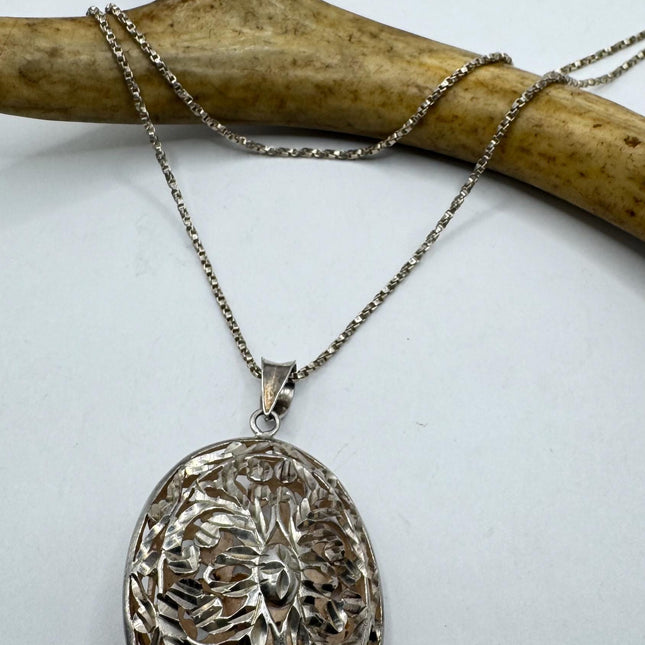 Vintage Star Fish 925 Sterling Silver chain Necklace