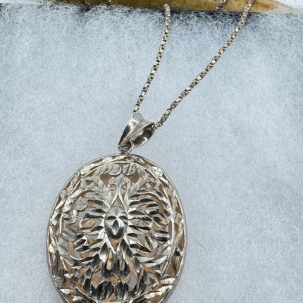 Vintage Star Fish 925 Sterling Silver chain Necklace