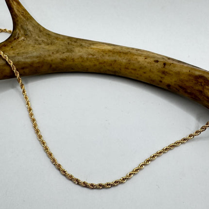 Gold Rope Chain Link Necklace
