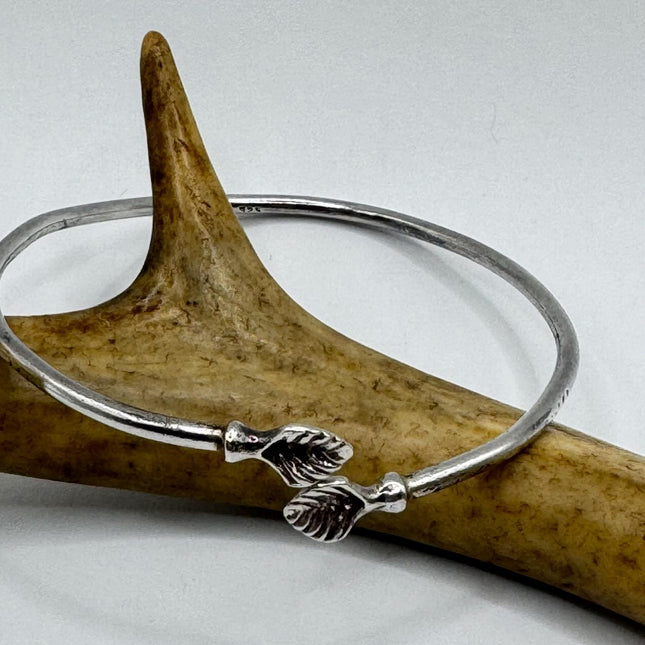 Vintage silver Bangle Cuff Bracelet
