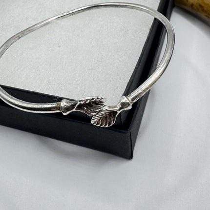 Vintage silver Bangle Cuff Bracelet