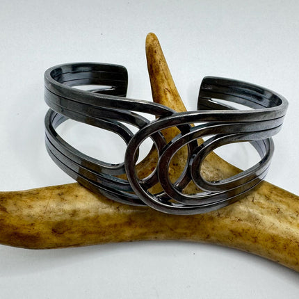 Vintage silver Bangle Cuff Bracelet