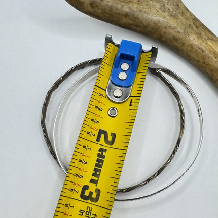 Vintage silver Bangle Cuff Bracelet Set of 2 African 925 from Elijah collection