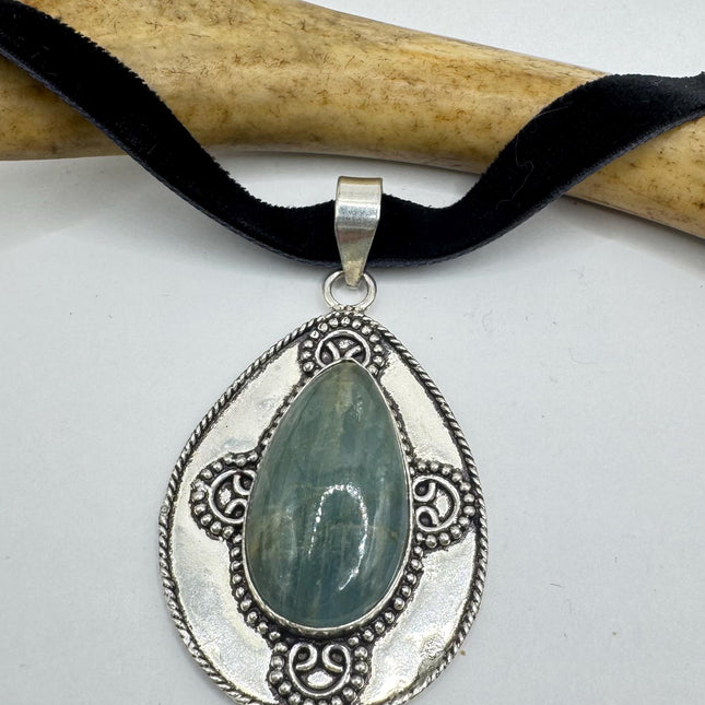 Vintage Silver Gemstone Pendant