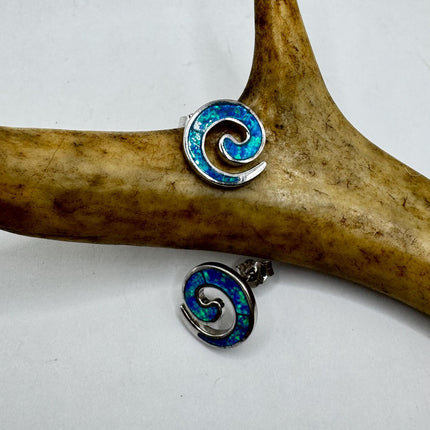 Swirl Stud Silver Earrings