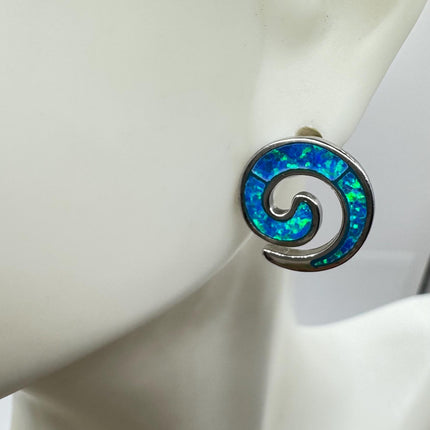 Swirl Stud Silver Earrings