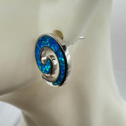 Swirl Stud Silver Earrings