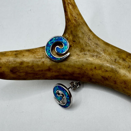 Swirl Stud Silver Earrings