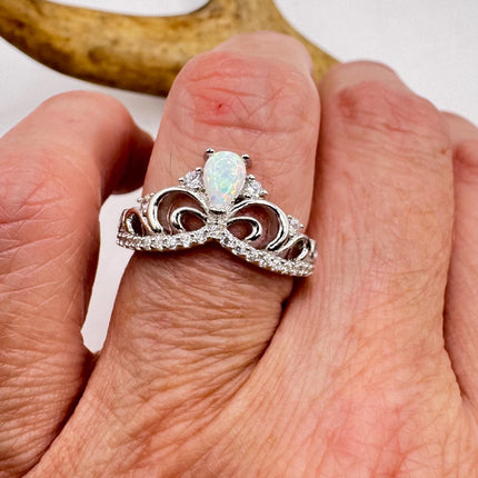 Vintage Fire Opal Tiny Stacking Promise Ring - 925 Sterling Silver Band Minimalist Jewelry for Prom Wedding or Everyday Ring