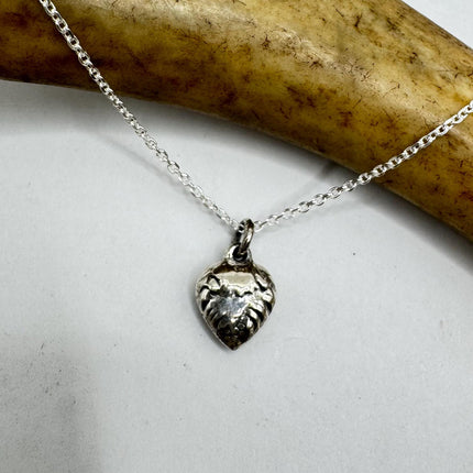 Vintage Tiny Mini Floating Heart Necklace Dainty 925 Sterling Silver Chain, Delicate Design laird stacking look