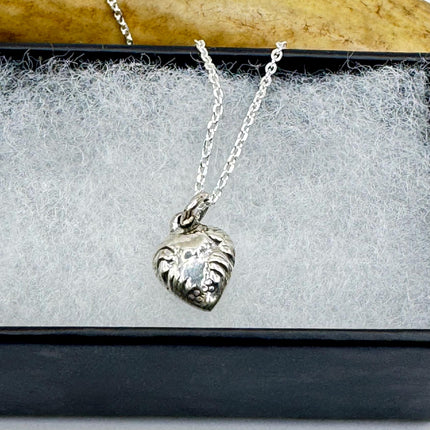 Vintage Tiny Mini Floating Heart Necklace Dainty 925 Sterling Silver Chain, Delicate Design laird stacking look
