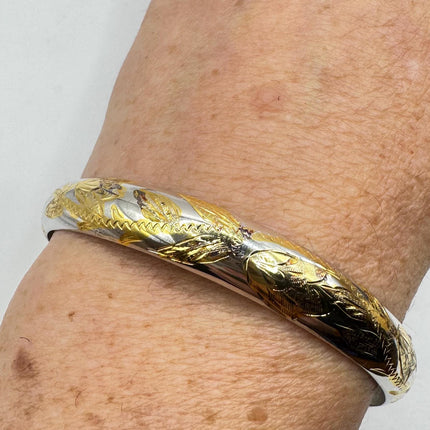 Vintage Modern Gold Bracelet 9k Gold Filled