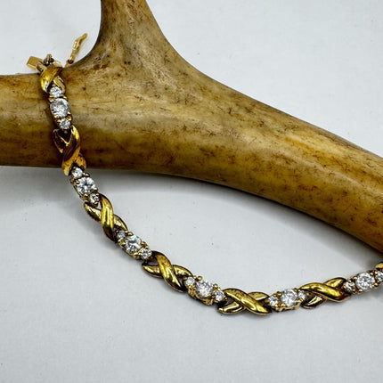 vintage star charm bracelet Dainty Stackable Layered Every day White sapphire 925 Sterling Silver