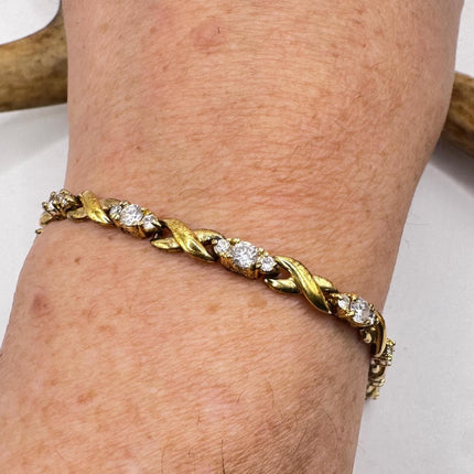 vintage star charm bracelet Dainty Stackable Layered Every day White sapphire 925 Sterling Silver