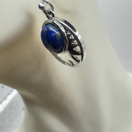 vintage lapis lazuli Simple Minimal Hoops Earrings