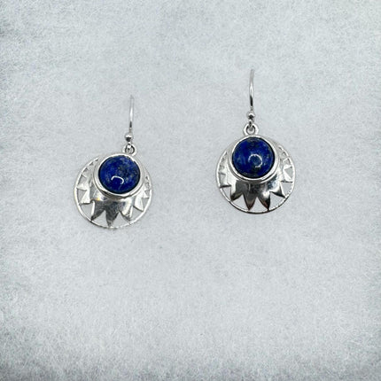 vintage lapis lazuli Simple Minimal Hoops Earrings