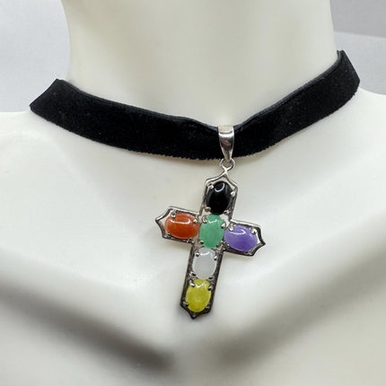 Vintage Silver Jade Pendant