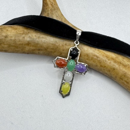 Vintage Silver Jade Pendant