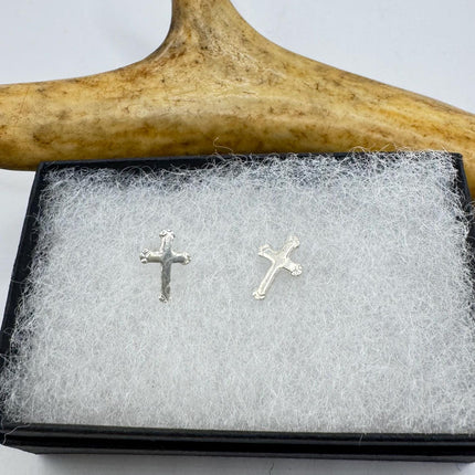 Vintage Silver Cross Earrings