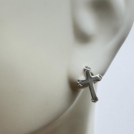 Vintage Silver Cross Earrings