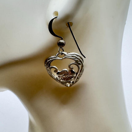 Vintage Rose Flower Earrings