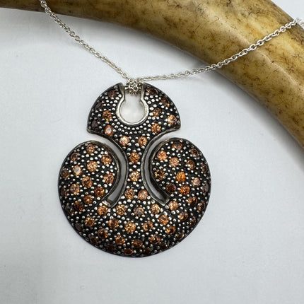 vintage smoky topaz Necklace Dainty 925 Sterling Silver Chain, Delicate Design