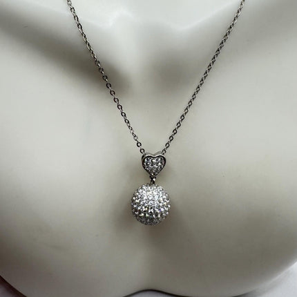 Vintage Silver Ball Pendant