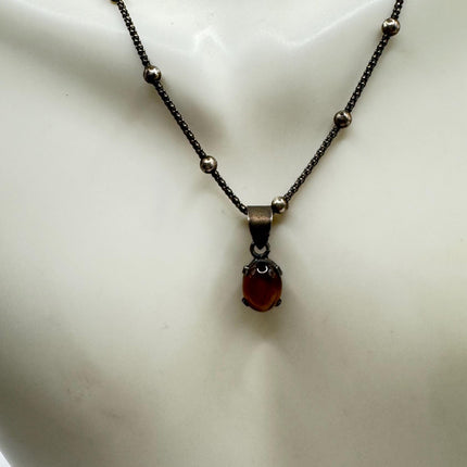 Vintage Silver Tigers Eye Necklace