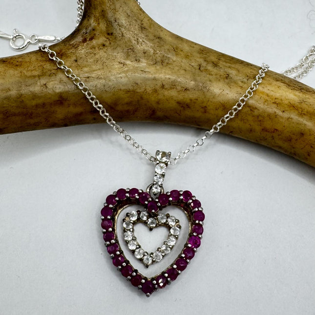 Vintage Tiny Heart Charm Necklace