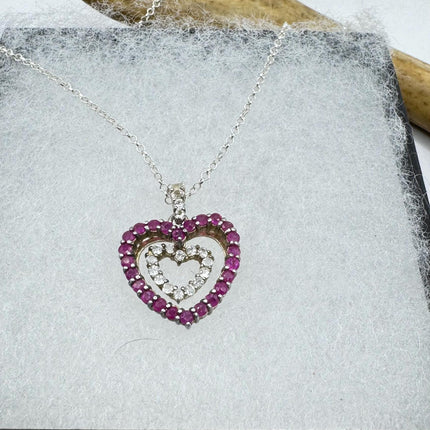 Vintage Tiny Heart Charm Necklace