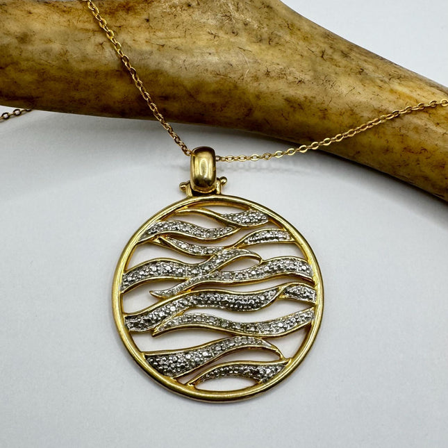 Vintage White diamond 925 Sterling Silver Necklace - Antique Design