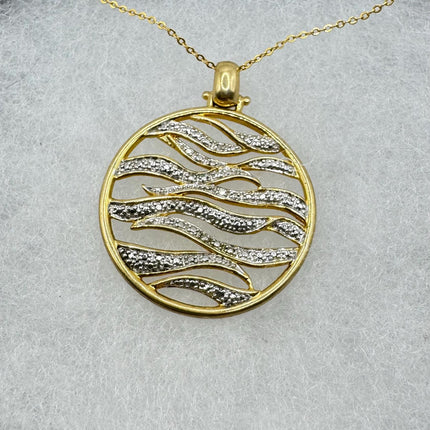 Vintage White diamond 925 Sterling Silver Necklace - Antique Design