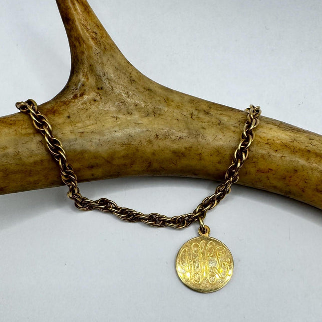 Vintage Gold Charm Bracelet