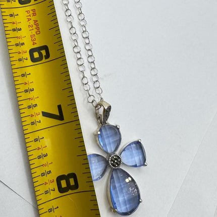 Vintage Gold Sapphire Cross Pendant