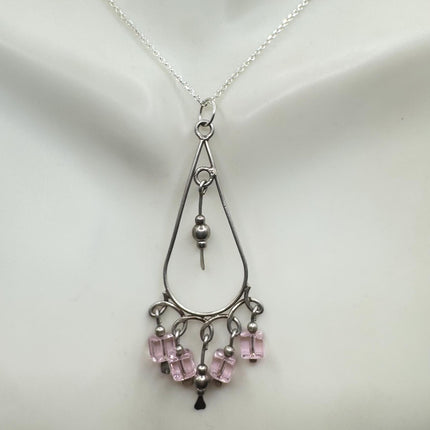 Vintage Black Onyx Marcasite Choker Necklace - 925 Sterling Silver Gemstone Pendant Necklace