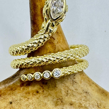 Vintage Gold Snake Ring
