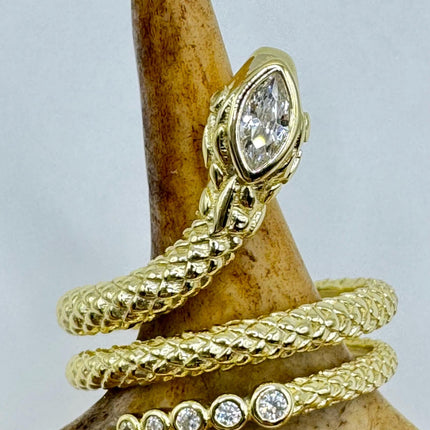 Vintage Gold Snake Ring