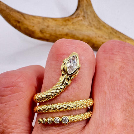 Vintage Gold Snake Ring